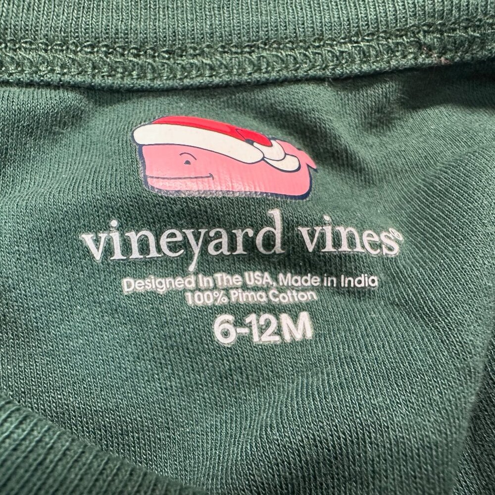 EUC Vineyard Vines Long Sleeve Body Suit Forest Green 6 to 12 Months - Picture 4 of 4